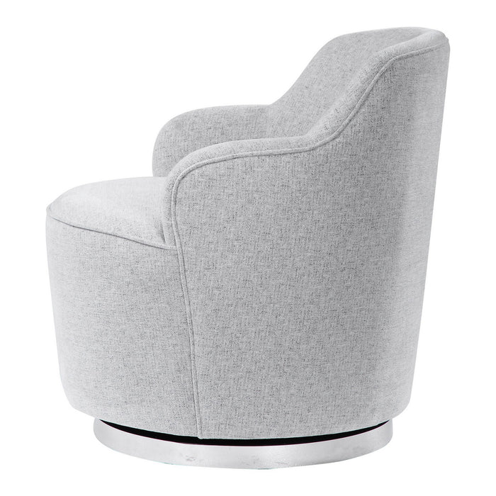 Uttermost 23529 Swivel Chair, Polished Nickel