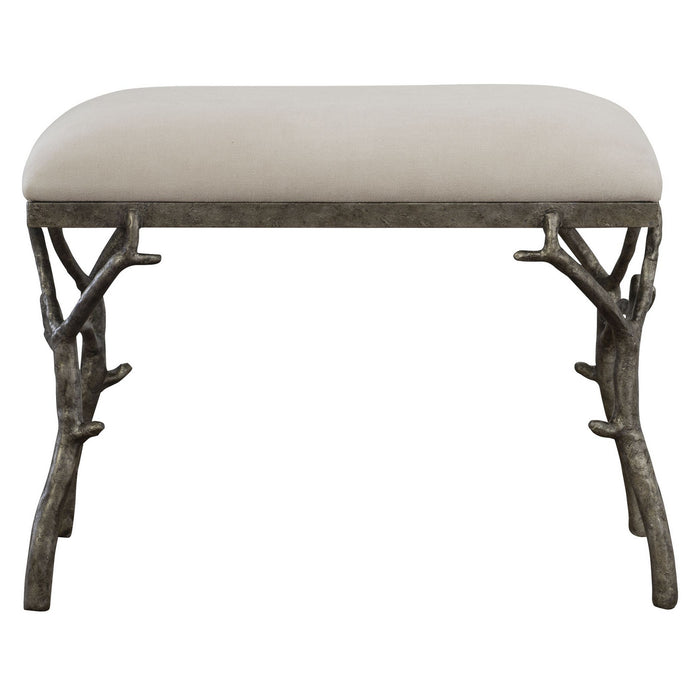 Uttermost 23544 Bench, Antique Silver