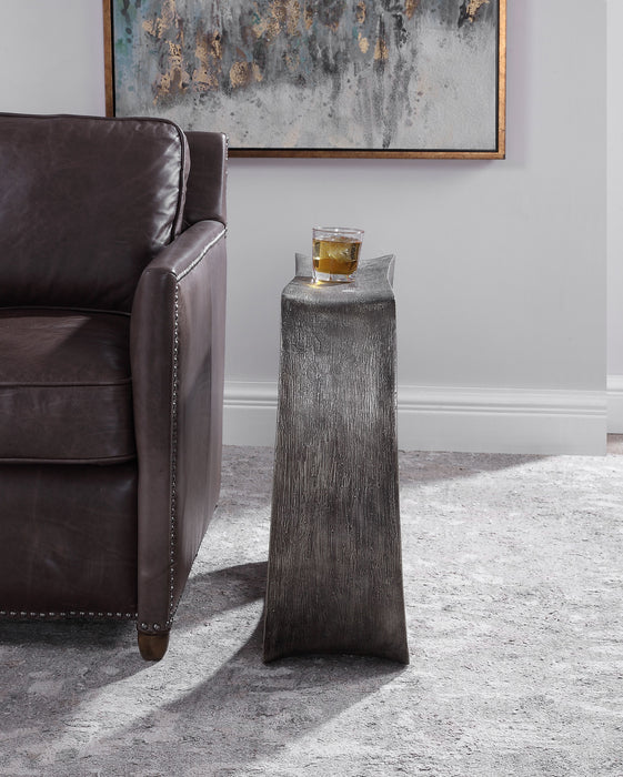 Uttermost 24940 Side Table, Antique Silver