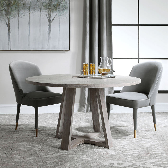 Uttermost 24952 Dining Table, Soft Gray