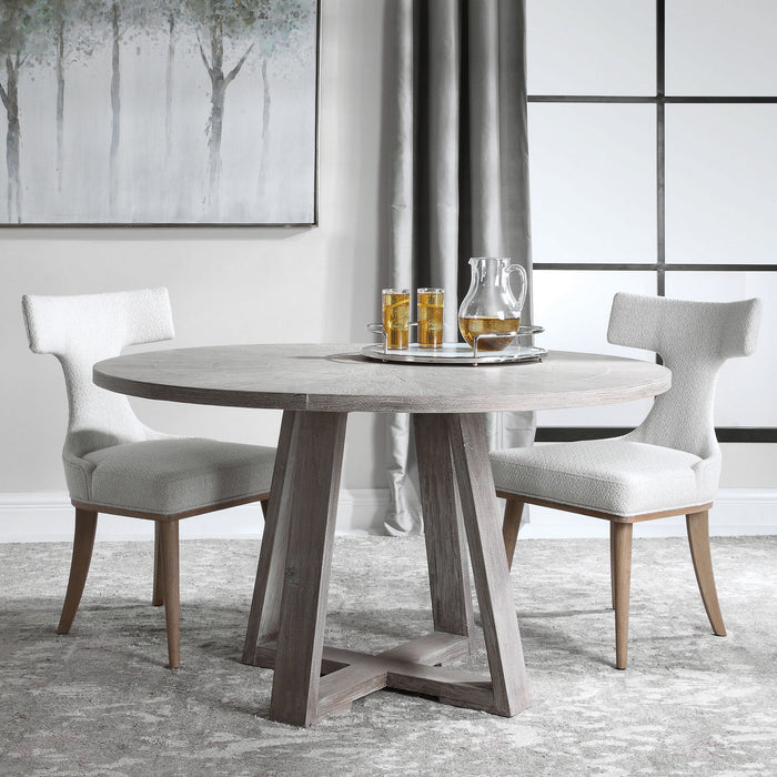 Uttermost 24952 Dining Table, Soft Gray