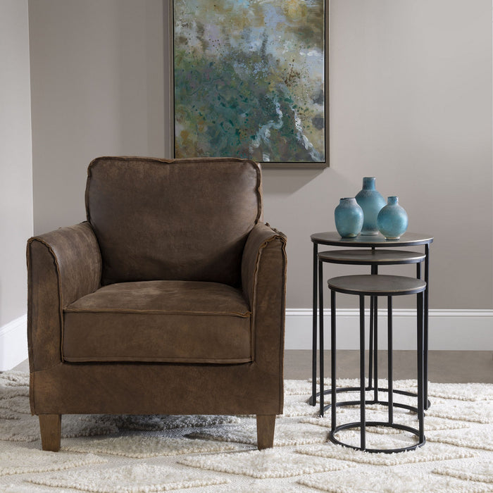 Uttermost 25057 Nesting Tables, Set/3, Antique Nickel