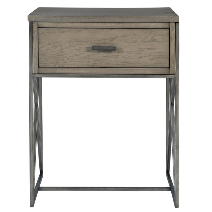 Uttermost 25367 Side Table, Brushed Pewter