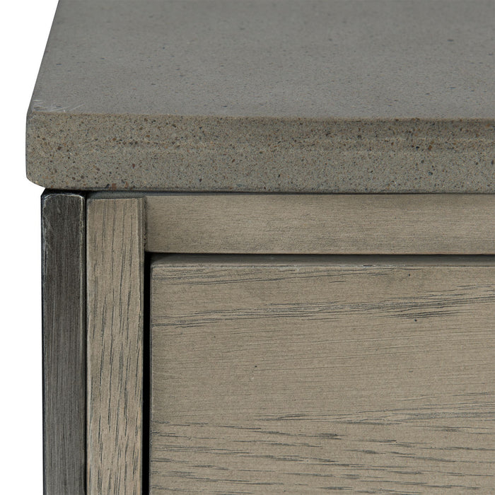 Uttermost 25367 Side Table, Brushed Pewter