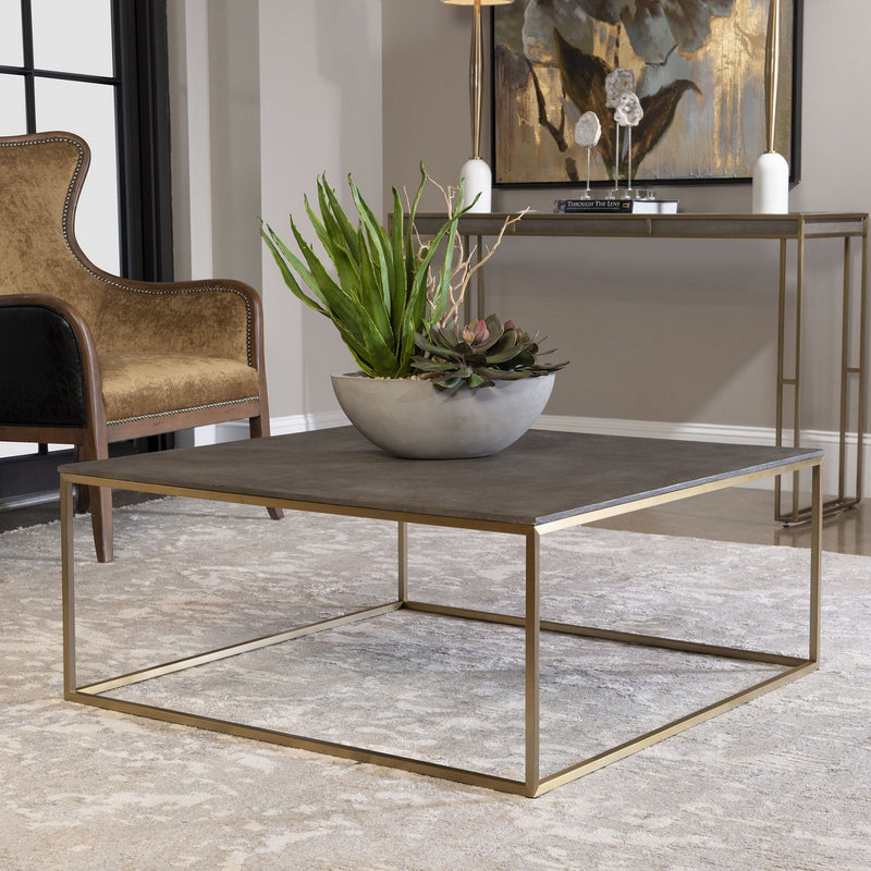 Uttermost 25370 Coffee Table, Stainless Steel