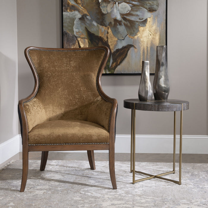 Uttermost 25371 Accent Table, Stainless Steel