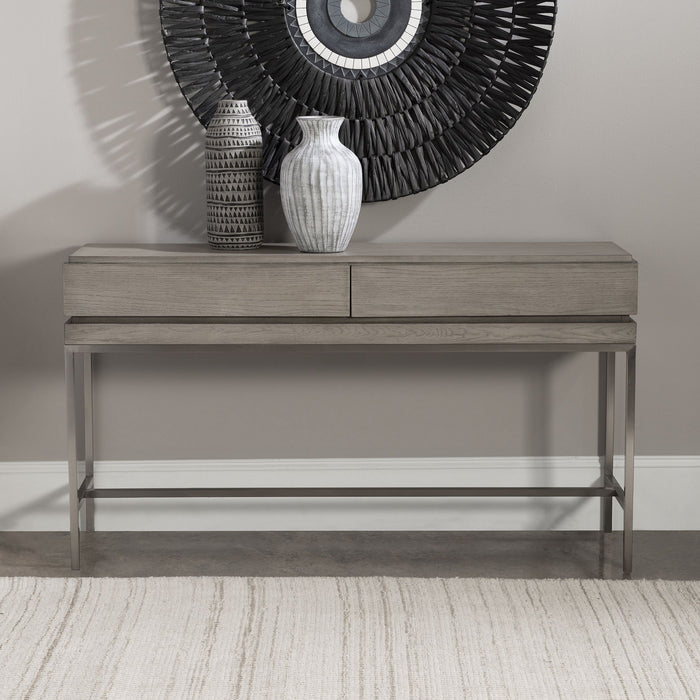 Uttermost 25373 Console Table, Stainless Steel