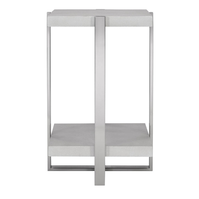 Uttermost 25375 Accent Table, Brushed Silver