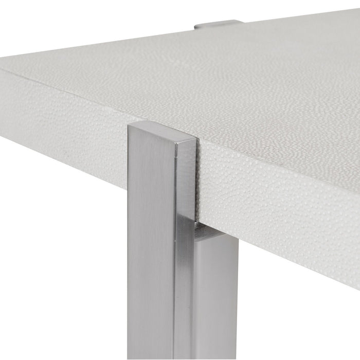 Uttermost 25375 Accent Table, Brushed Silver