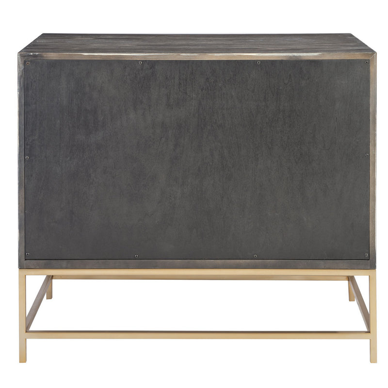 Uttermost 25376 Drawer Chest, Brushed Brass