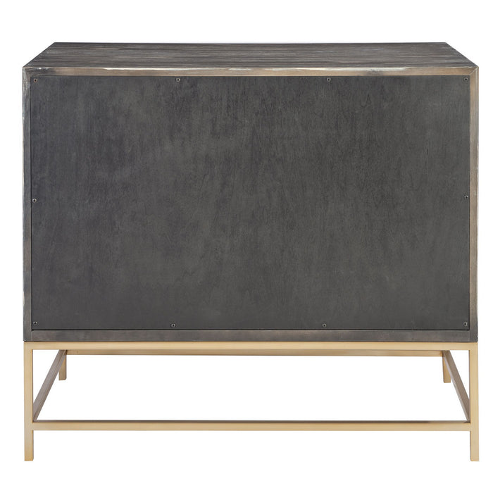 Uttermost 25376 Drawer Chest, Brushed Brass