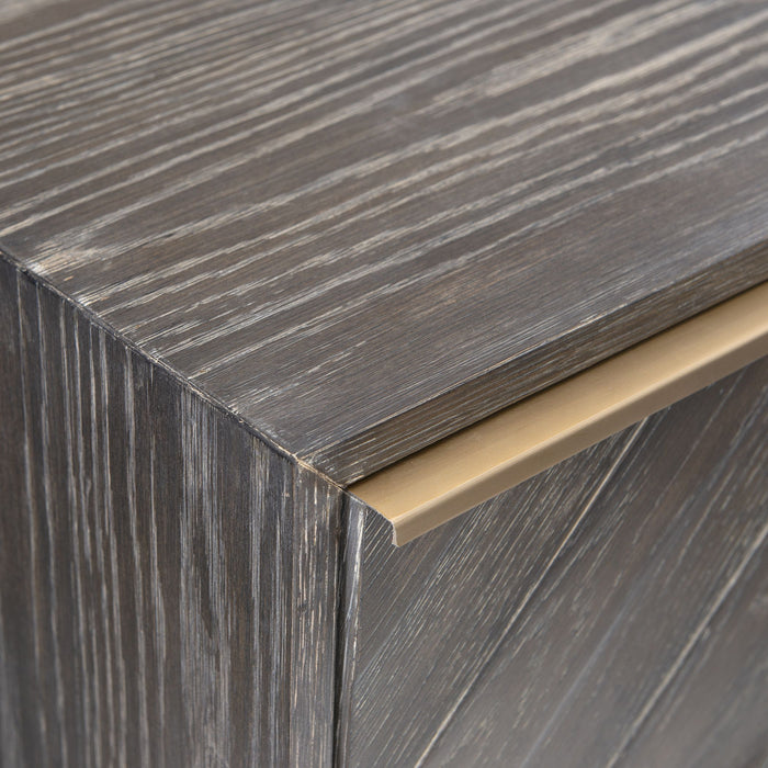 Uttermost 25376 Drawer Chest, Brushed Brass
