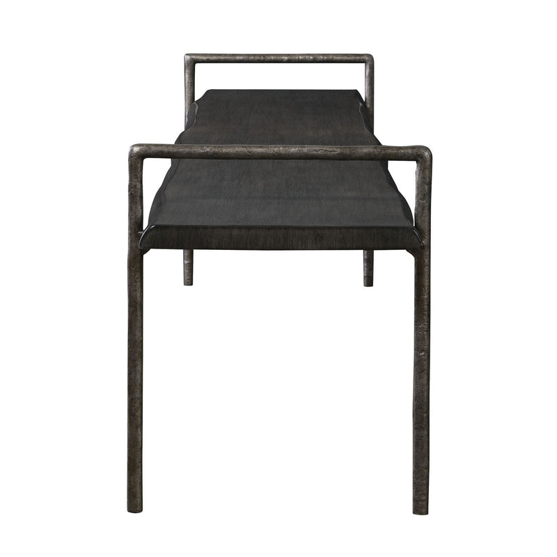 Uttermost 25379 Bench, Dark Gray