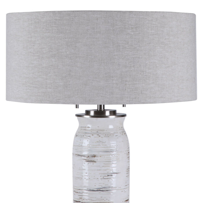 Uttermost 28275 Two Light Table Lamp, Brushed Nickel
