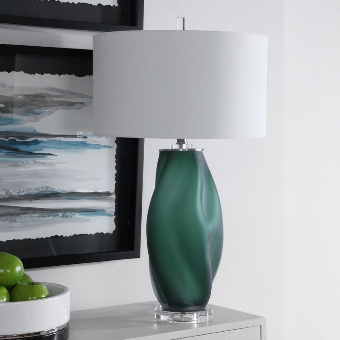 Uttermost 28278 One Light Table Lamp, Brushed Nickel
