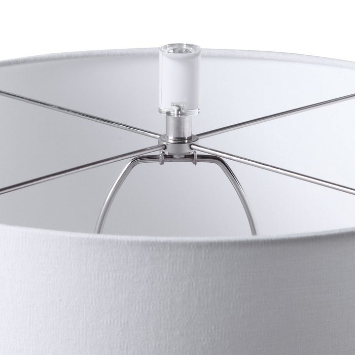 Uttermost 28283-1 One Light Table Lamp, Polished Nickel