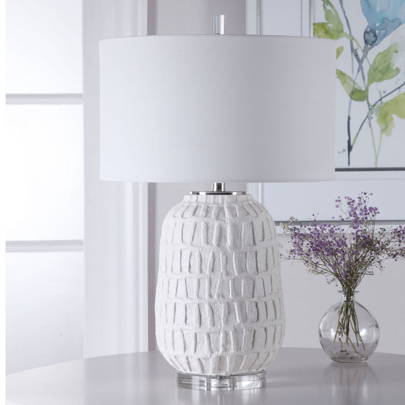 Uttermost 28283-1 One Light Table Lamp, Polished Nickel