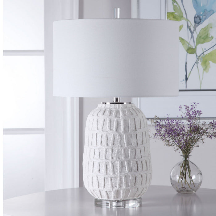 Uttermost 28283-1 One Light Table Lamp, Polished Nickel