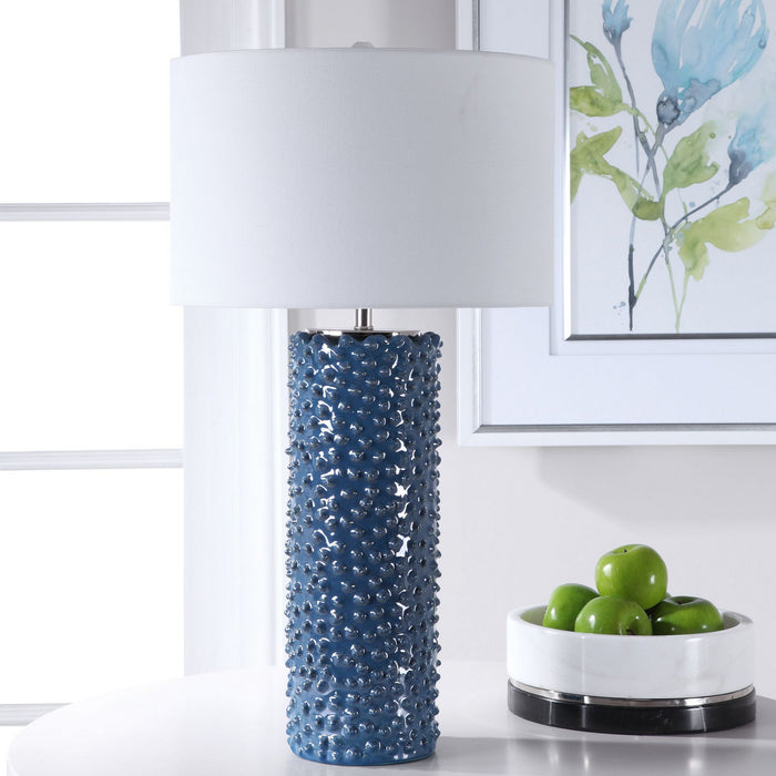 Uttermost 28285 One Light Table Lamp, Brushed Nickel