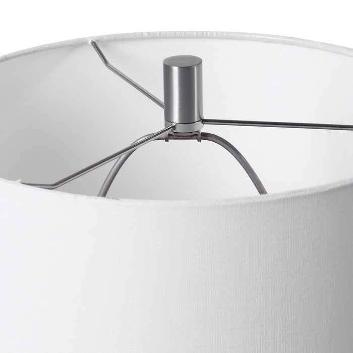 Uttermost 28290 One Light Table Lamp, Brushed Nickel