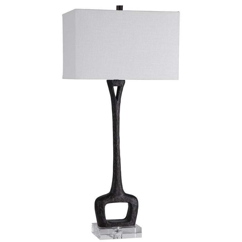 Uttermost 28297 One Light Table Lamp, Aged Black