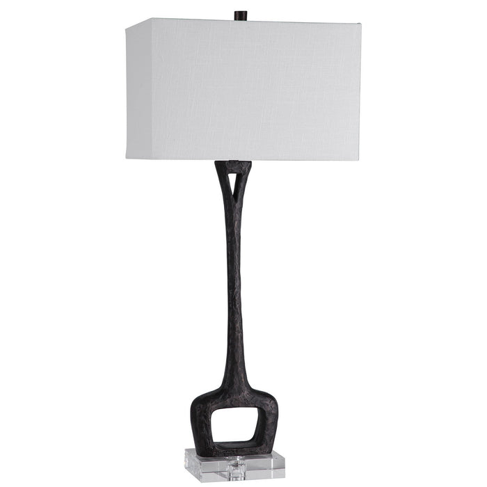 Uttermost 28297 One Light Table Lamp, Aged Black