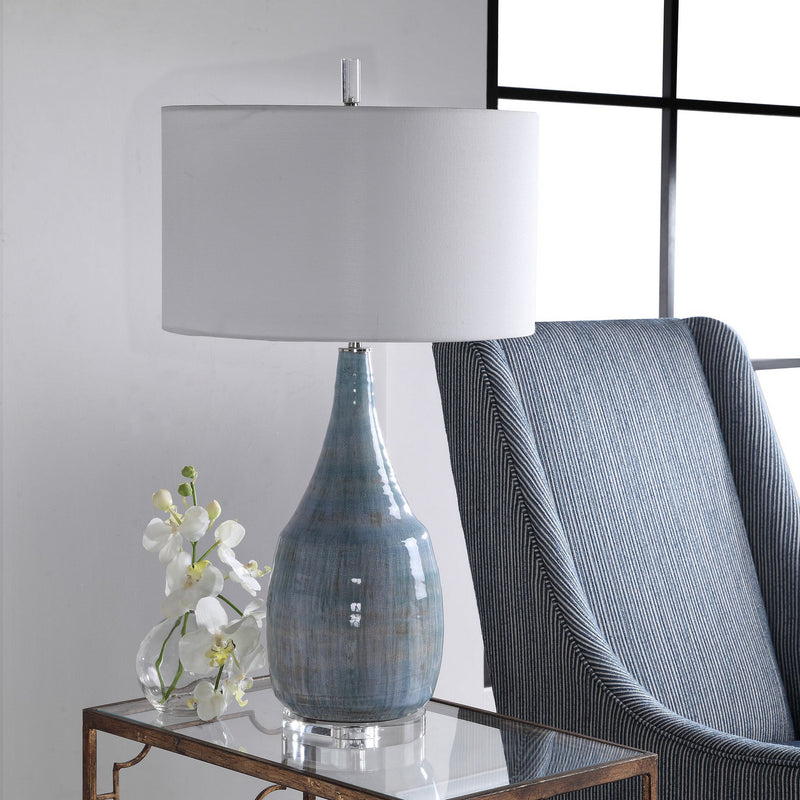 Uttermost 28330 One Light Table Lamp, Polished Nickel