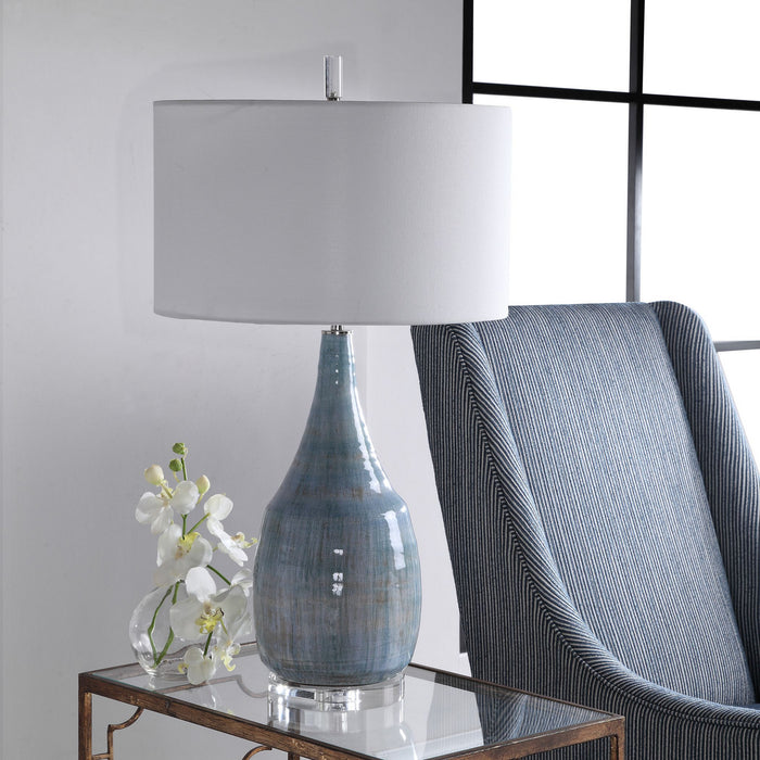 Uttermost 28330 One Light Table Lamp, Polished Nickel