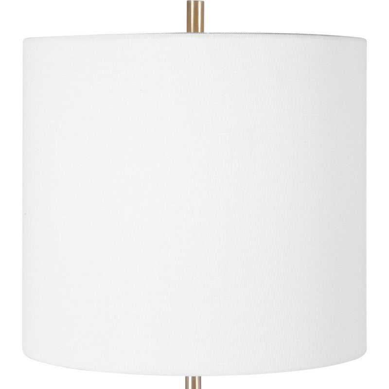 Uttermost 28332-1 One Light Table Lamp, Brushed Light Brass
