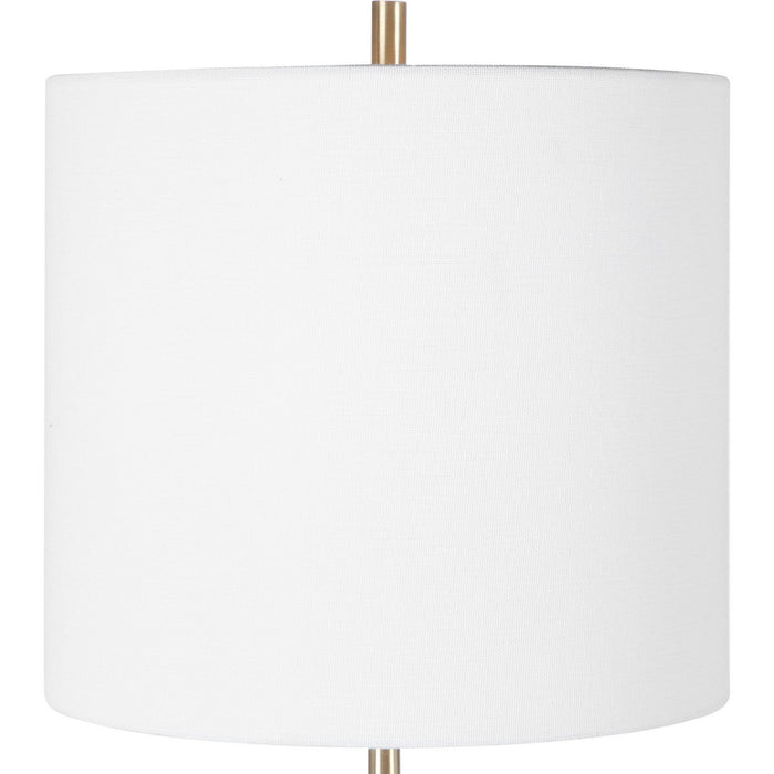 Uttermost 28332-1 One Light Table Lamp, Brushed Light Brass