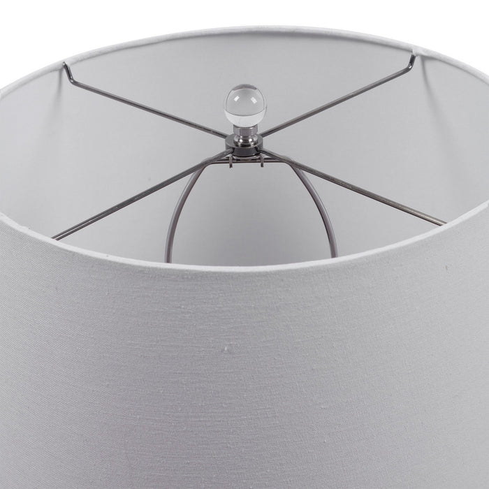 Uttermost 28339-1 One Light Table Lamp, Brushed Nickel