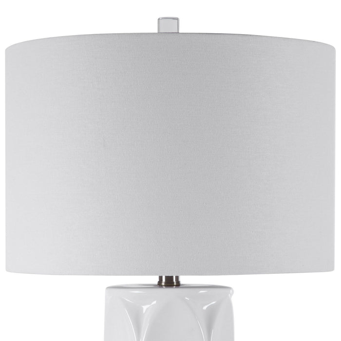 Uttermost 28342-1 One Light Table Lamp, Brushed Nickel