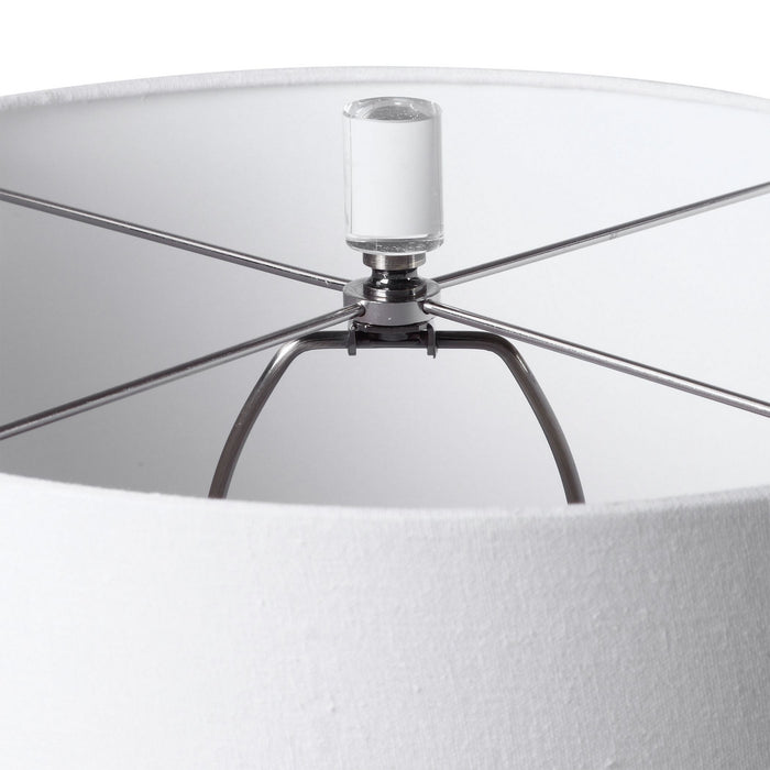 Uttermost 28342-1 One Light Table Lamp, Brushed Nickel