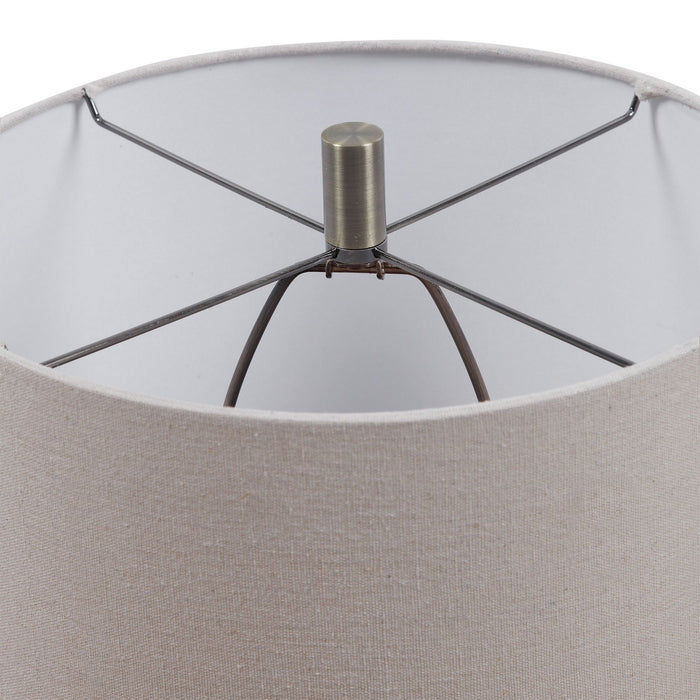 Uttermost 28343-1 One Light Table Lamp, Brushed Brass