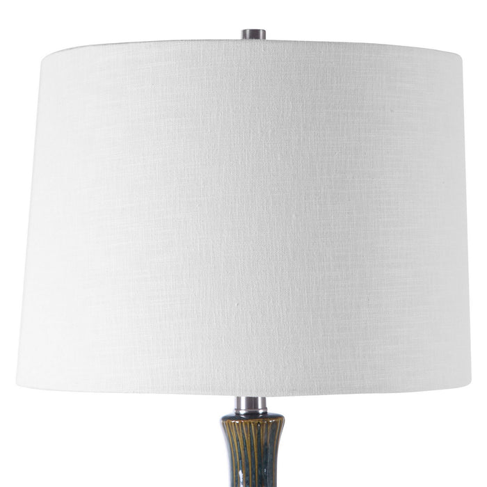 Uttermost 28347-1 One Light Table Lamp, Brushed Nickel