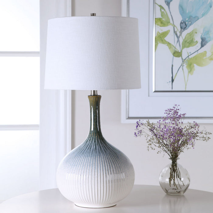 Uttermost 28347-1 One Light Table Lamp, Brushed Nickel