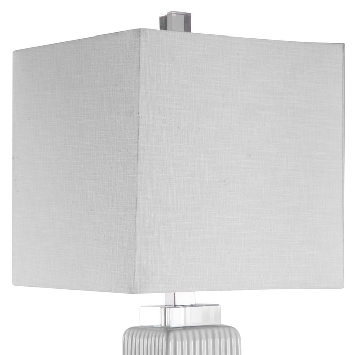 Uttermost 28348-1 One Light Buffet Lamp, Brushed Nickel