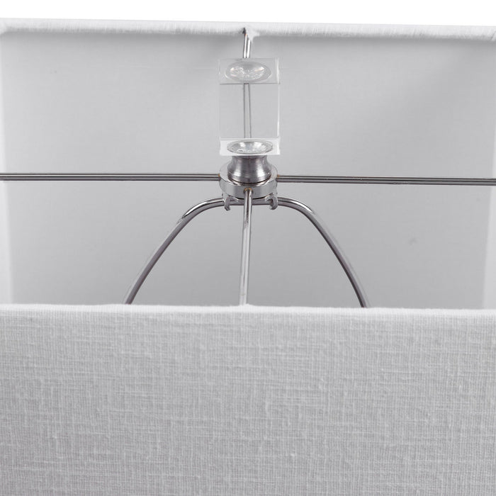 Uttermost 28348-1 One Light Buffet Lamp, Brushed Nickel