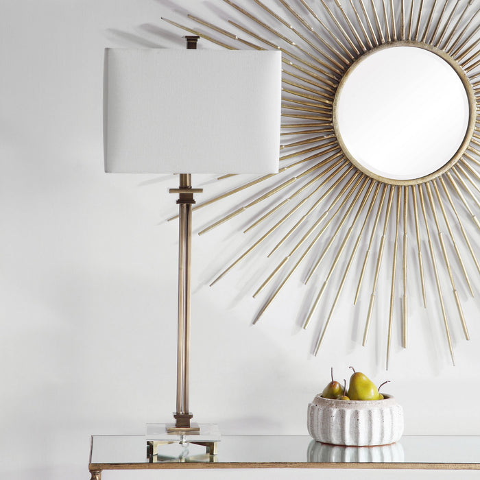 Uttermost 28349-1 One Light Table Lamp, Antique Brass