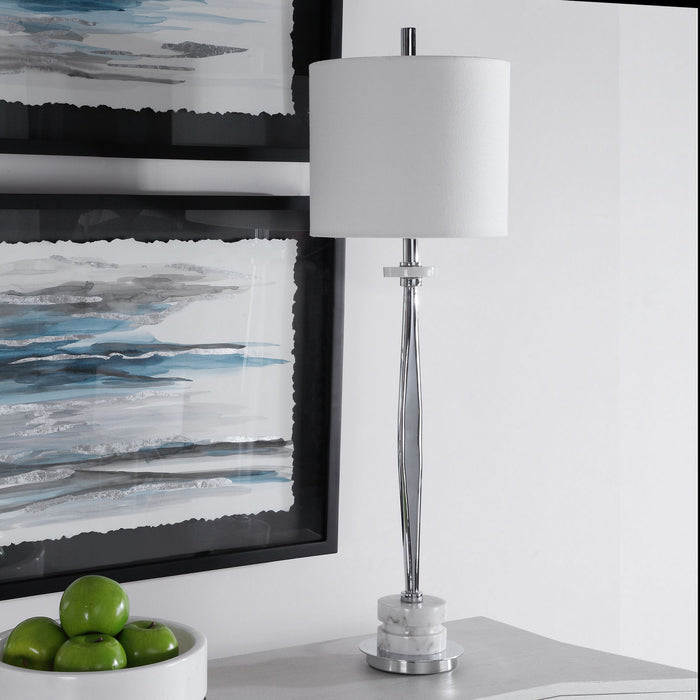 Uttermost 29749-1 One Light Buffet Lamp, Chrome