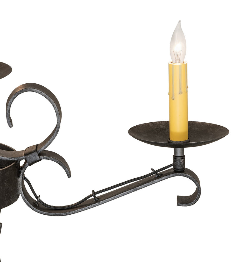 Meyda Tiffany 188401 Eight Light Pot Rack, Antique Pewter