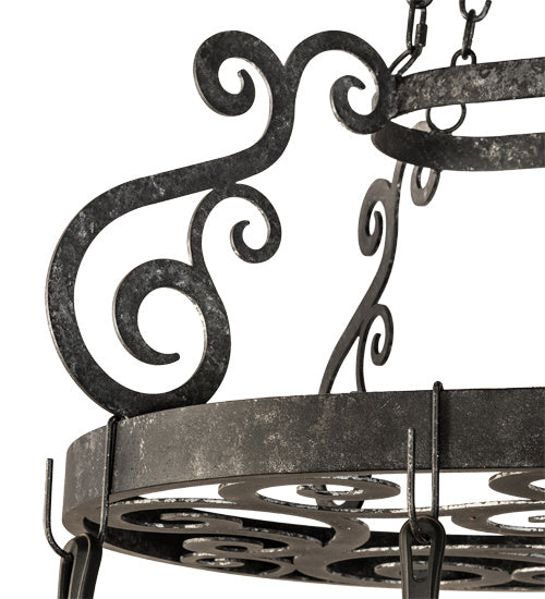 Meyda Tiffany 193623 38"Pot Rack, Smoke