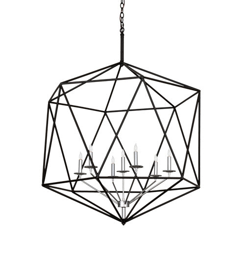Meyda Tiffany 194724 Seven Light Pendant, Oil Rubbed Bronze And Nickel