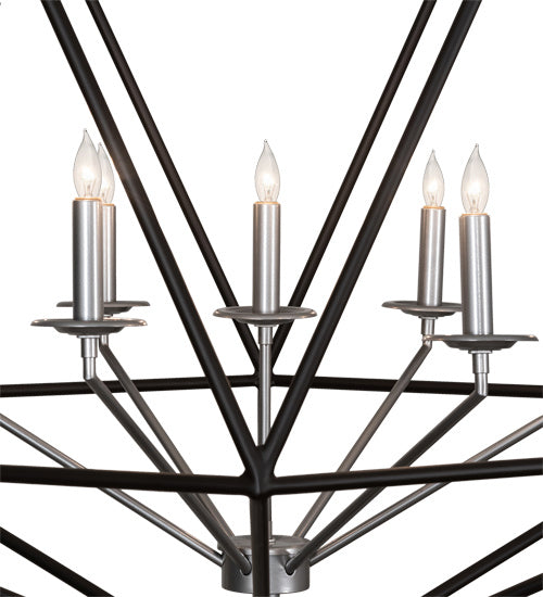 Meyda Tiffany 194724 Seven Light Pendant, Oil Rubbed Bronze And Nickel