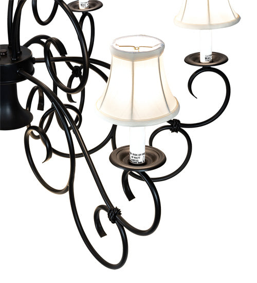 Meyda Tiffany 221766 Ten Light Chandelier, Blackwash