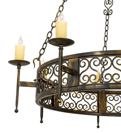 Meyda Tiffany 222724 Eight Light Chandelier, Antique Black