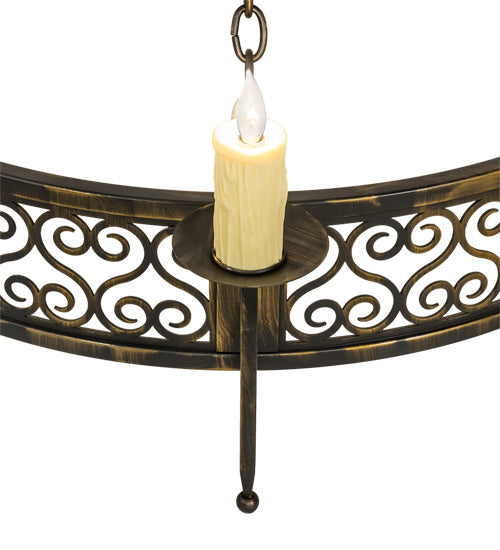 Meyda Tiffany 222724 Eight Light Chandelier, Antique Black