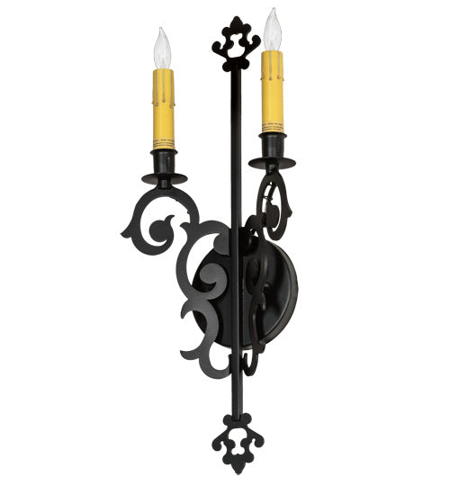 Meyda Tiffany 223053 Two Light Wall Sconce, Blackwash
