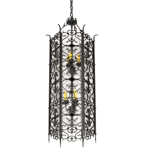 Meyda Tiffany 223517 Six Light Pendant, Hand Rubbed Iron