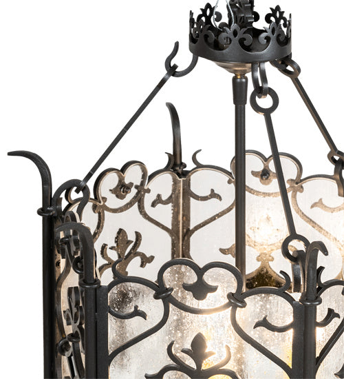 Meyda Tiffany 223517 Six Light Pendant, Hand Rubbed Iron